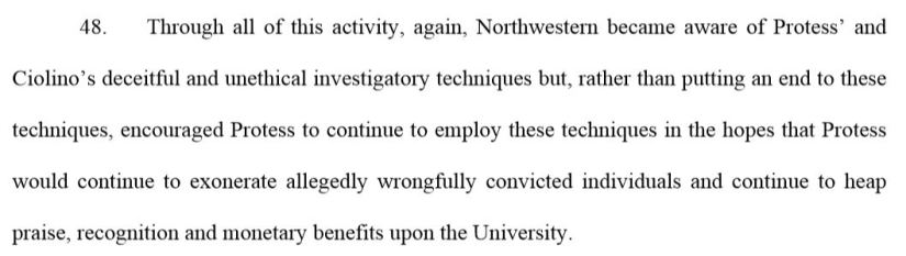 Excerpt from lawsuit filed by Alstory Simon against David Protess, Paul Ciolino, Jack Rimland and Northwestern University